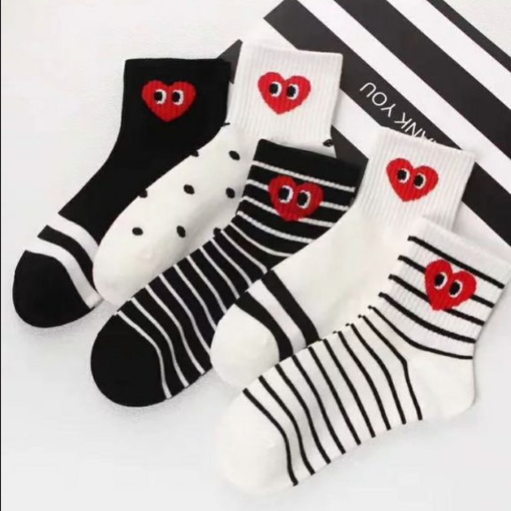 [Sold Out] Comme des Garcon inspired Heart socks